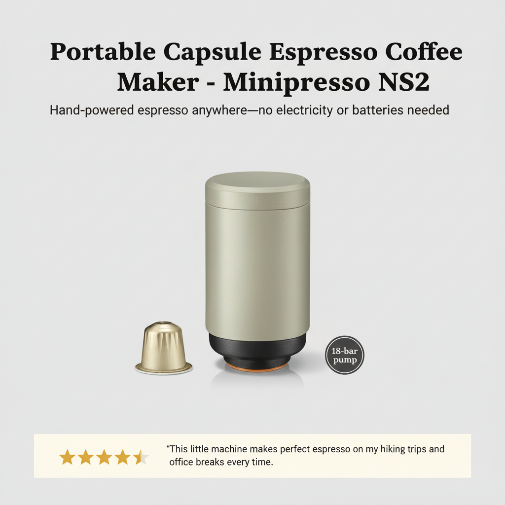 Portable Capsule Espresso Coffee Maker - Minipresso NS2